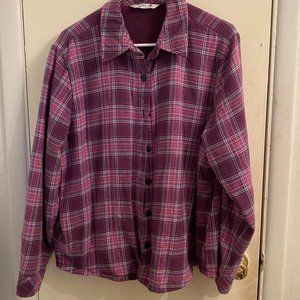 Purple and Pink lined flannel shirt